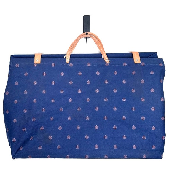 Royal Viking Line Cruise Line Large Canvas Leather Tote Travel Bag - Picture 2 of 16